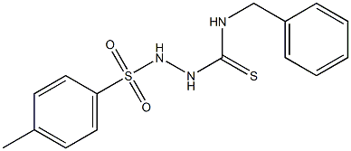 N1-benzyl-2-[(4-methylphenyl)sulfonyl]hydrazine-1-carbothioamide 结构式