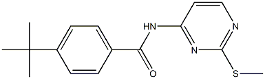 4-(tert-butyl)-N-[2-(methylsulfanyl)-4-pyrimidinyl]benzenecarboxamide 结构式