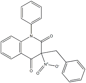 3-benzyl-3-nitro-1-phenyl-1,2,3,4-tetrahydroquinoline-2,4-dione 结构式