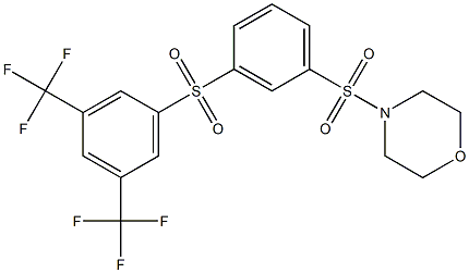 4-[(3-{[3,5-di(trifluoromethyl)phenyl]sulfonyl}phenyl)sulfonyl]morpholine 结构式