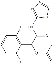 1-(2,6-difluorophenyl)-2-oxo-2-(1,3,4-thiadiazol-2-ylamino)ethyl acetate 结构式