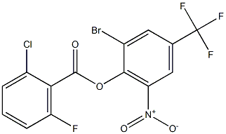 2-bromo-6-nitro-4-(trifluoromethyl)phenyl 2-chloro-6-fluorobenzoate 结构式