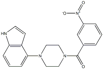 [4-(1H-indol-4-yl)piperazino](3-nitrophenyl)methanone 结构式