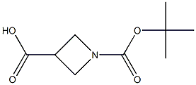 1-(tert-butoxycarbonyl)-3-azetanecarboxylic acid 结构式