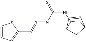 N1-bicyclo[2.2.1]hept-5-en-2-yl-2-(2-thienylmethylidene)hydrazine-1-carbothioamide 结构式