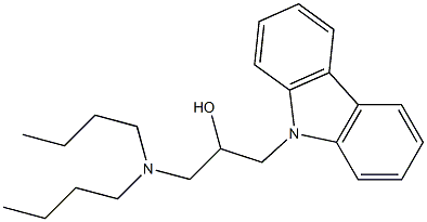 1-(9H-carbazol-9-yl)-3-(dibutylamino)propan-2-ol 结构式