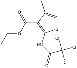 ethyl 4-methyl-2-[(2,2,2-trichloroacetyl)amino]thiophene-3-carboxylate 结构式