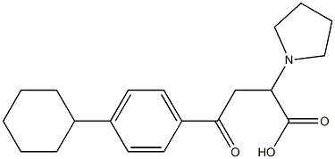 4-(4-cyclohexylphenyl)-4-oxo-2-(1-pyrrolidinyl)butanoic acid 结构式