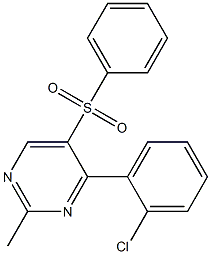 4-(2-chlorophenyl)-2-methyl-5-(phenylsulfonyl)pyrimidine 结构式
