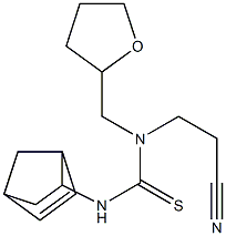 N'-bicyclo[2.2.1]hept-5-en-2-yl-N-(2-cyanoethyl)-N-tetrahydrofuran-2-ylmethylthiourea 结构式