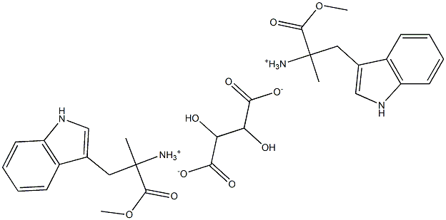 3-(1H-indol-3-yl)-1-methoxy-2-methyl-1-oxo-2-propanaminium 3-carboxy-2,3-dihydroxypropanoate 结构式