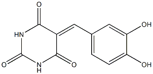 5-(3,4-dihydroxybenzylidene)hexahydropyrimidine-2,4,6-trione 结构式