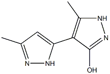 3-Hydroxy-5-methyl-4-(3-methylpyrazol-5-yl)pyrazole 结构式