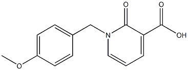 1-(4-methoxybenzyl)-2-oxo-1,2-dihydro-3-pyridinecarboxylic acid 结构式