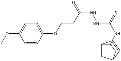 N1-bicyclo[2.2.1]hept-5-en-2-yl-2-[3-(4-methoxyphenoxy)propanoyl]hydrazine-1-carbothioamide 结构式