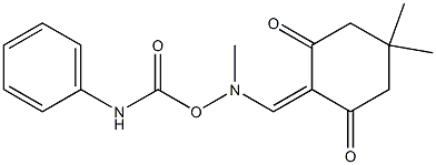 2-{[[(anilinocarbonyl)oxy](methyl)amino]methylene}-5,5-dimethyl-1,3-cyclohexanedione 结构式