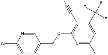 2-[(6-chloro-3-pyridinyl)methoxy]-6-methyl-4-(trifluoromethyl)nicotinonitrile 结构式
