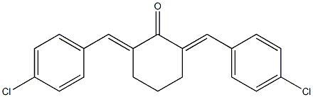 2,6-di(4-chlorobenzylidene)cyclohexan-1-one 结构式