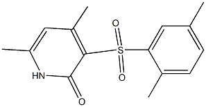 3-[(2,5-dimethylphenyl)sulfonyl]-4,6-dimethyl-2(1H)-pyridinone 结构式