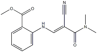 methyl 2-{[2-cyano-3-(dimethylamino)-3-oxoprop-1-enyl]amino}benzoate 结构式