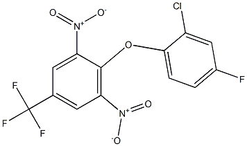2-(2-chloro-4-fluorophenoxy)-1,3-dinitro-5-(trifluoromethyl)benzene 结构式