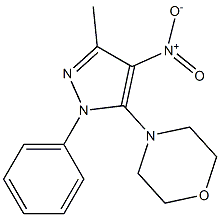 4-(3-methyl-4-nitro-1-phenyl-1H-pyrazol-5-yl)morpholine 结构式