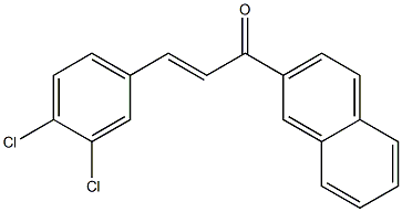 3-(3,4-dichlorophenyl)-1-(2-naphthyl)prop-2-en-1-one 结构式