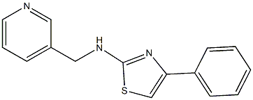 4-phenyl-N-(3-pyridinylmethyl)-1,3-thiazol-2-amine 结构式