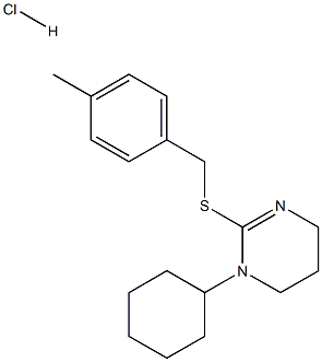 1-cyclohexyl-2-[(4-methylbenzyl)thio]-1,4,5,6-tetrahydropyrimidine hydrochloride 结构式