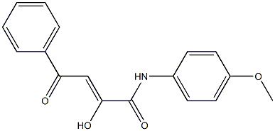 N1-(4-methoxyphenyl)-2-hydroxy-4-oxo-4-phenylbut-2-enamide 结构式