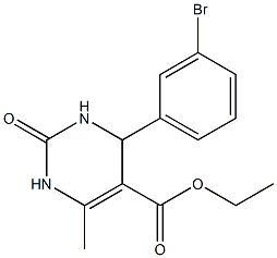 ethyl 4-(3-bromophenyl)-6-methyl-2-oxo-1,2,3,4-tetrahydro-5-pyrimidinecarboxylate 结构式