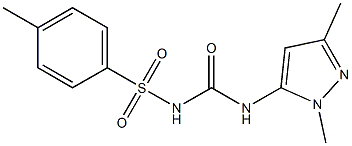 1,3-dimethyl-5-[({[(4-methylphenyl)sulfonyl]amino}carbonyl)amino]-1H-pyrazole 结构式