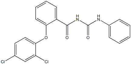 N-[2-(2,4-dichlorophenoxy)benzoyl]-N'-phenylurea 结构式