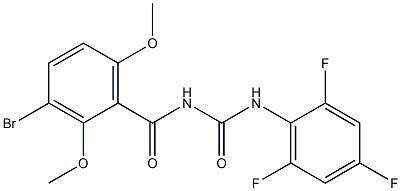 N-(3-bromo-2,6-dimethoxybenzoyl)-N'-(2,4,6-trifluorophenyl)urea 结构式