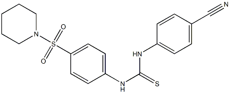 N-(4-cyanophenyl)-N'-[4-(piperidinosulfonyl)phenyl]thiourea 结构式