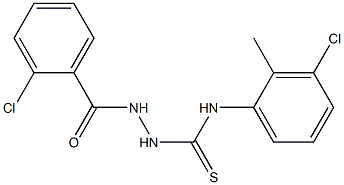 N1-(3-chloro-2-methylphenyl)-2-(2-chlorobenzoyl)hydrazine-1-carbothioamide 结构式