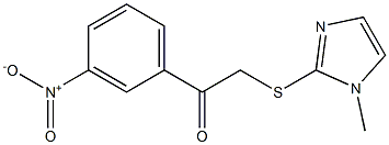 2-[(1-methyl-1H-imidazol-2-yl)thio]-1-(3-nitrophenyl)ethan-1-one 结构式