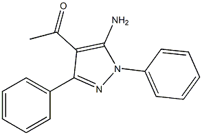 1-(5-amino-1,3-diphenyl-1H-pyrazol-4-yl)ethan-1-one 结构式