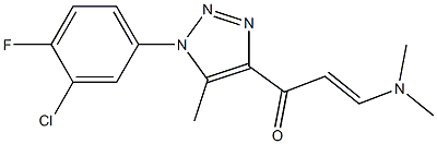 1-[1-(3-chloro-4-fluorophenyl)-5-methyl-1H-1,2,3-triazol-4-yl]-3-(dimethylamino)prop-2-en-1-one 结构式