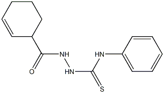 2-(2-cyclohexenylcarbonyl)-N-phenyl-1-hydrazinecarbothioamide 结构式