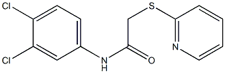 N1-(3,4-dichlorophenyl)-2-(2-pyridylthio)acetamide 结构式