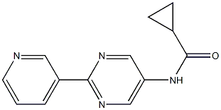 N-[2-(3-pyridinyl)-5-pyrimidinyl]cyclopropanecarboxamide 结构式