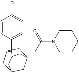 2-[2-(4-chlorophenyl)-2-adamantyl]-1-piperidino-1-ethanone 结构式