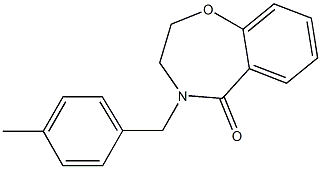 4-(4-methylbenzyl)-3,4-dihydro-1,4-benzoxazepin-5(2H)-one 结构式