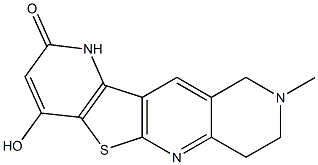 4-hydroxy-9-methyl-7,8,9,10-tetrahydropyrido[2',3':4,5]thieno[2,3-b][1,6]naphthyridin-2(1H)-one 结构式