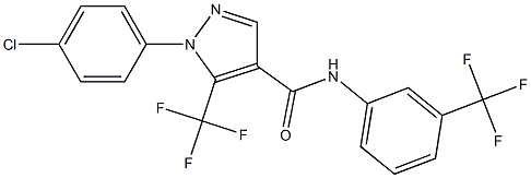 N4-[3-(trifluoromethyl)phenyl]-1-(4-chlorophenyl)-5-(trifluoromethyl)-1H-pyrazole-4-carboxamide 结构式