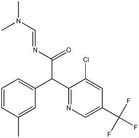 2-[3-chloro-5-(trifluoromethyl)-2-pyridinyl]-N-[(dimethylamino)methylene]-2-(3-methylphenyl)acetamide 结构式