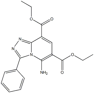 diethyl 5-amino-3-phenyl[1,2,4]triazolo[4,3-a]pyridine-6,8-dicarboxylate 结构式