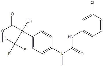 methyl 2-{4-[[(3-chloroanilino)carbonyl](methyl)amino]phenyl}-3,3,3-trifluoro-2-hydroxypropanoate 结构式