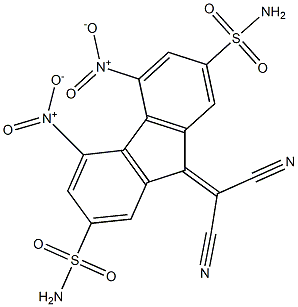 9-(dicyanomethylene)-4,5-dinitro-9H-2,7-fluorenedisulfonamide 结构式